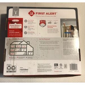 First Alert Wired 2 in 1 Smoke & Carbon Monoxide Alarms 2‎ Pack NWT